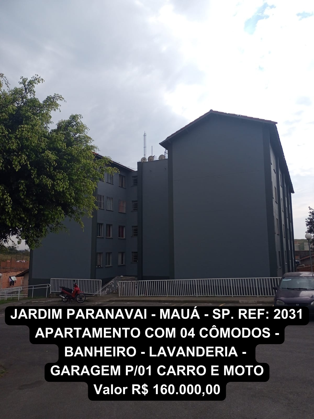 JARDIM PARANAVAI - MAUÁ - SP - 04 Cômodos - Banheiro - Lavanderia - VALOR R$ 160.000,00
